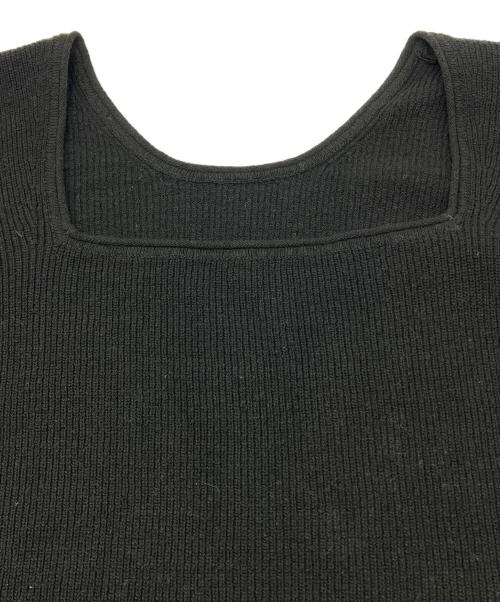 Plage（プラージュ）Plage (プラージュ) Noil silk Square ニット　26年モデル ブラック サイズ:Fの古着・服飾アイテム