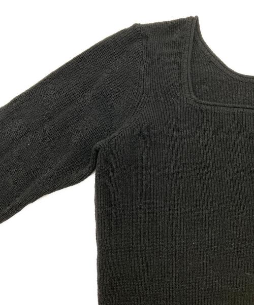 Plage（プラージュ）Plage (プラージュ) Noil silk Square ニット　26年モデル ブラック サイズ:Fの古着・服飾アイテム