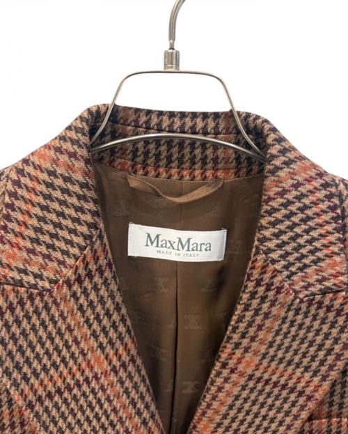 MaxMara（マックスマーラ）MaxMara (マックスマーラ) ダブルブレストブレザー/Guelfo Jersey Jacket ブラウン サイズ:40の古着・服飾アイテム