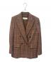 MaxMara（マックスマーラ）の古着「ダブルブレストブレザー/Guelfo Jersey Jacket」｜ブラウン