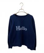 MADISON BLUEマディソンブルー）の古着「HELLO SWEAT L/S URAKE DYED」｜ネイビー