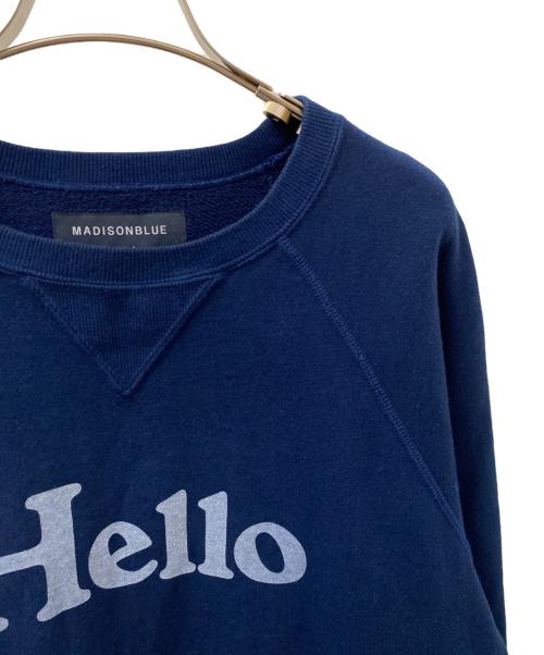 MADISON BLUE（マディソンブルー）MADISON BLUE (マディソンブルー) HELLO SWEAT L/S URAKE DYED ネイビー サイズ:XSの古着・服飾アイテム