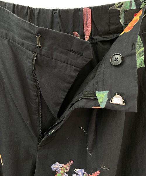 CABAN（キャバン）CABAN (キャバン) コットン Green Showerプリント 2タックワイドパンツ ブラック サイズ:Sの古着・服飾アイテム