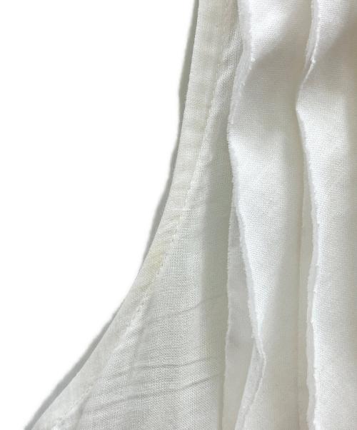 L'AUBE BLANC（ローブ ブラン）L'AUBE BLANC (ローブ ブラン) Cotton Tiered Volume Blouse ホワイト サイズ:Fの古着・服飾アイテム