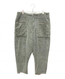 KAZUYUKI KUMAGAI ATTACHMENT（カズユキクマガイ アタッチメント）の古着「コットンコーデュロイ バギーパンツ」｜カーキ