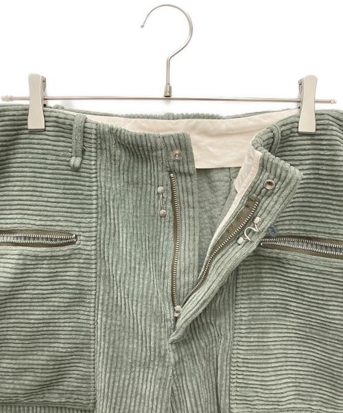 KAZUYUKI KUMAGAI ATTACHMENT（カズユキクマガイ アタッチメント）KAZUYUKI KUMAGAI ATTACHMENT (カズユキクマガイ アタッチメント) コットンコーデュロイ バギーパンツ カーキ サイズ:2の古着・服飾アイテム