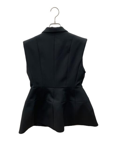 CADUNE（カデュネ）CADUNE (カデュネ) ウェストマークジレノースリーブフレアジレ ブラック サイズ:36の古着・服飾アイテム