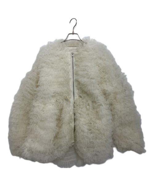 Honey mi Honey（ハニーミーハニー）Honey mi Honey (ハニーミーハニー) tulle tiered blouson アイボリー サイズ:Freeの古着・服飾アイテム