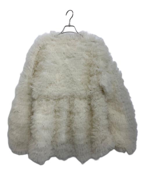 Honey mi Honey（ハニーミーハニー）Honey mi Honey (ハニーミーハニー) tulle tiered blouson アイボリー サイズ:Freeの古着・服飾アイテム