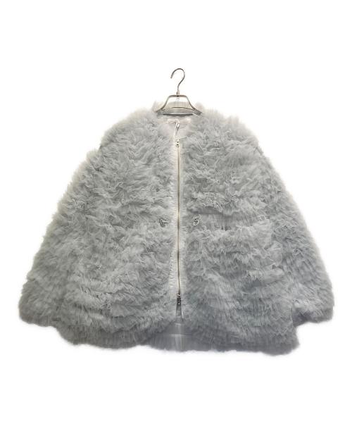 Honey mi Honey（ハニーミーハニー）Honey mi Honey (ハニーミーハニー) tulle tiered blouson グレー サイズ:FREEの古着・服飾アイテム