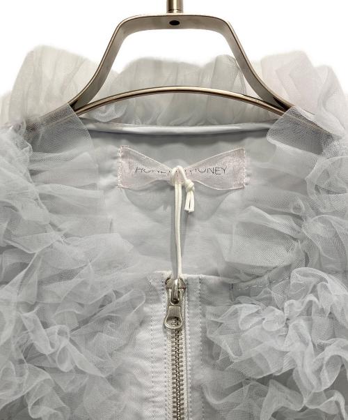 Honey mi Honey（ハニーミーハニー）Honey mi Honey (ハニーミーハニー) tulle tiered blouson グレー サイズ:FREEの古着・服飾アイテム