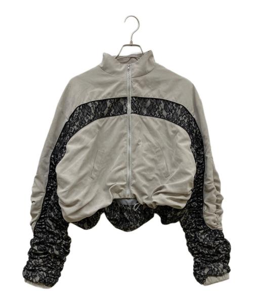 darich（ダーリッチ）darich (ダーリッチ) レースドッキングボリュームギャザーセットアップ グレー サイズ:Ｓの古着・服飾アイテム