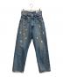 sara mallika（サラマリカ）の古着「Sequins Embroidery Denim Pants」｜ブルー