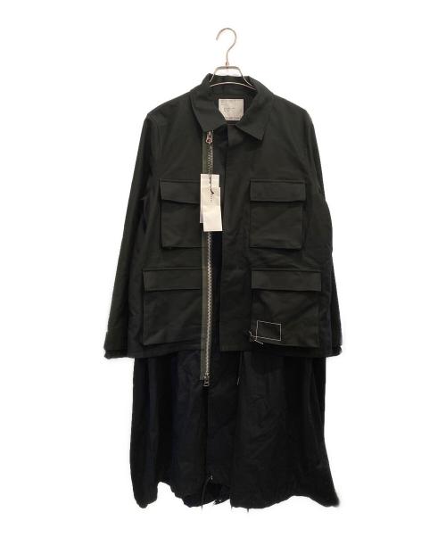 sacai（サカイ）sacai (サカイ) WTAPS (ダブルタップス) COTTON BACK SATIN COAT ブラック サイズ:2の古着・服飾アイテム