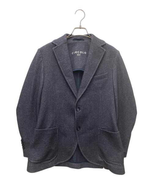 CIRCOLO 1901（チルコロ1901）Circolo 1901 (チルコロ1901) ジャージーテーラードジャケット ネイビー サイズ:46の古着・服飾アイテム