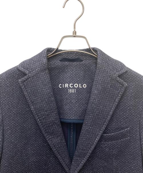 CIRCOLO 1901（チルコロ1901）Circolo 1901 (チルコロ1901) ジャージーテーラードジャケット ネイビー サイズ:46の古着・服飾アイテム