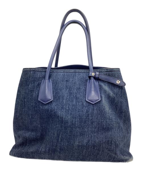 PRADA（プラダ）PRADA (プラダ) トートバッグ ネイビーの古着・服飾アイテム