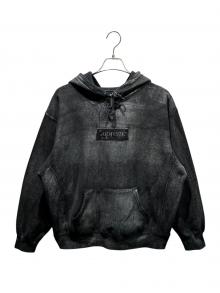 SUPREME×MM6 Maison Margiela（シュプリーム×エムエムシックスメゾンマルジェラ）の古着「Foil Box Logo Hooded Sweatshirt」｜ブラック