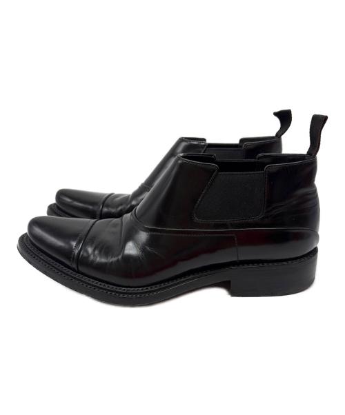 PRADA（プラダ）PRADA (プラダ) ストレートチップサイドゴアシューズ ブラック サイズ:5の古着・服飾アイテム