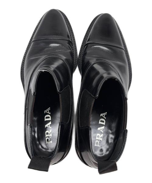 PRADA（プラダ）PRADA (プラダ) ストレートチップサイドゴアシューズ ブラック サイズ:5の古着・服飾アイテム