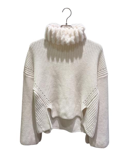 FENDI（フェンディ）FENDI (フェンディ) カシミヤタートルネックニット ホワイト サイズ:38の古着・服飾アイテム
