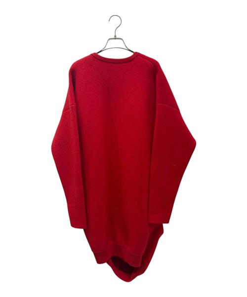 LOEWE（ロエベ）LOEWE (ロエベ) Draped Dress in Wool Blend（ウールブレンド ドレープドレス） レッド サイズ:Mの古着・服飾アイテム