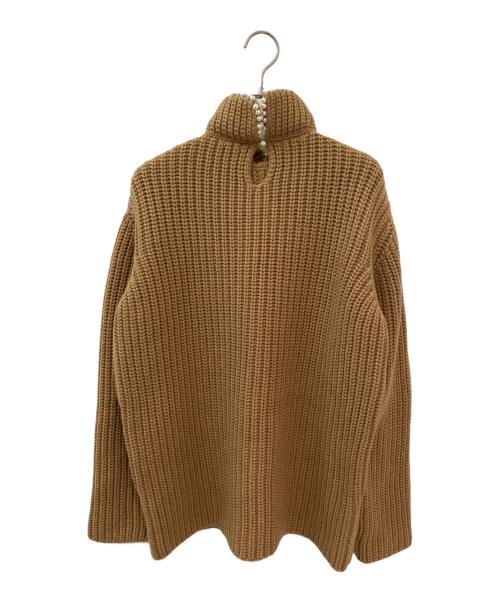 LOEWE（ロエベ）LOEWE (ロエベ) パールタートルネックニット キャメル サイズ:Mの古着・服飾アイテム