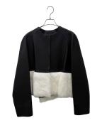 LOEWEロエベ）の古着「ノーカラージャケット」｜ブラック