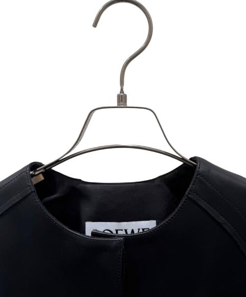 LOEWE（ロエベ）LOEWE (ロエベ) ノーカラージャケット ブラック サイズ:36の古着・服飾アイテム
