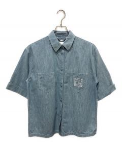 中古・古着通販】NKNIT (ンニット) mix gauge logo KNIT shirts