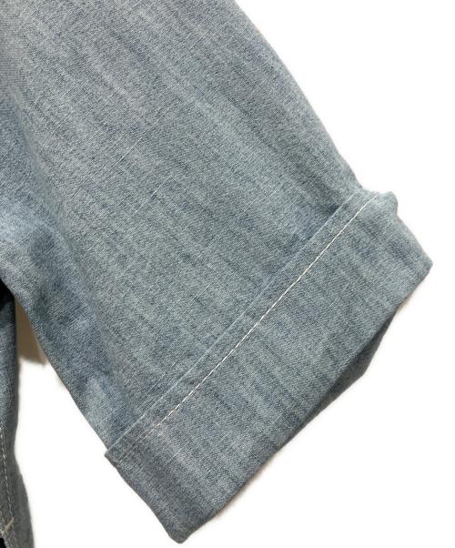 FENDI（フェンディ）FENDI (フェンディ) FFロゴ コットンシャツ ライトブルー サイズ:8の古着・服飾アイテム