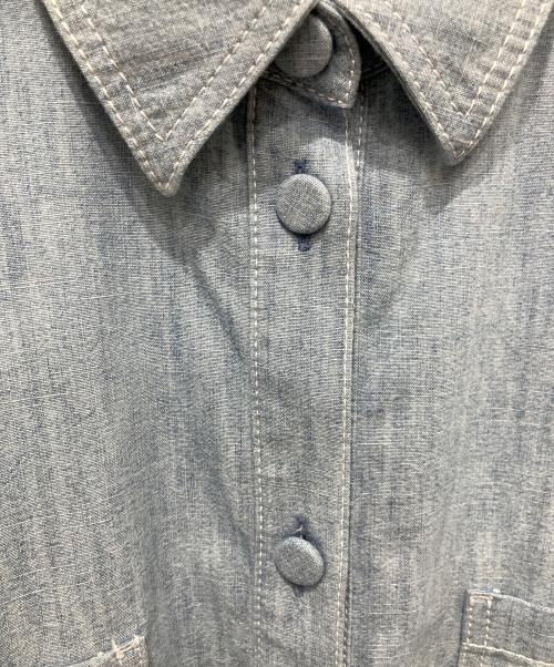 FENDI（フェンディ）FENDI (フェンディ) FFロゴ コットンシャツ ライトブルー サイズ:8の古着・服飾アイテム