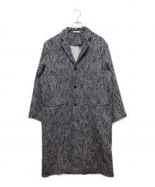 JIL SANDER（ジルサンダー）の古着「ツイードロングコート」｜ネイビー