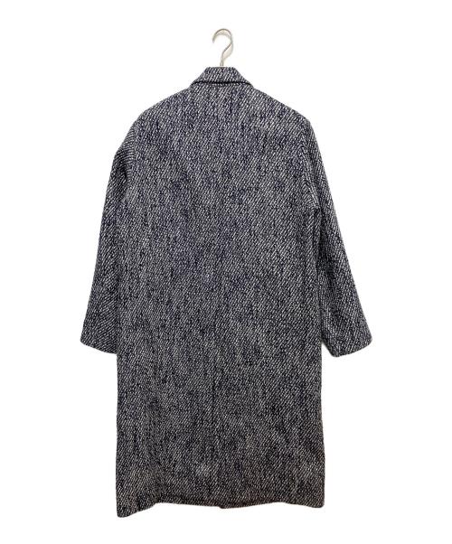 JIL SANDER（ジルサンダー）JIL SANDER (ジルサンダー) ツイードロングコート ネイビー サイズ:44の古着・服飾アイテム