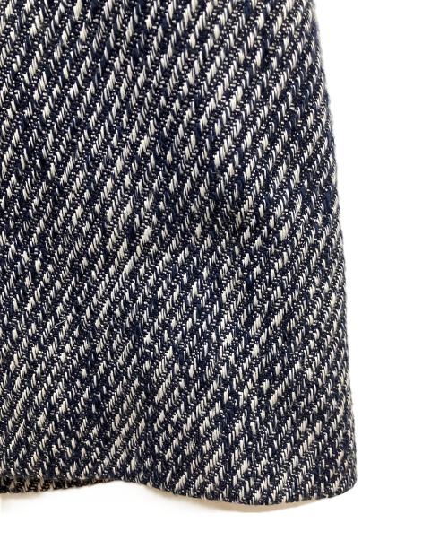 JIL SANDER（ジルサンダー）JIL SANDER (ジルサンダー) ツイードロングコート ネイビー サイズ:44の古着・服飾アイテム
