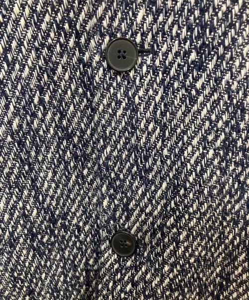 JIL SANDER（ジルサンダー）JIL SANDER (ジルサンダー) ツイードロングコート ネイビー サイズ:44の古着・服飾アイテム