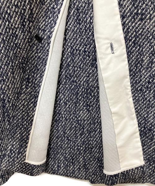 JIL SANDER（ジルサンダー）JIL SANDER (ジルサンダー) ツイードロングコート ネイビー サイズ:44の古着・服飾アイテム