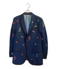 GUCCI（グッチ）の古着「ナコ エンブロイダリー ジャケット」｜ネイビー