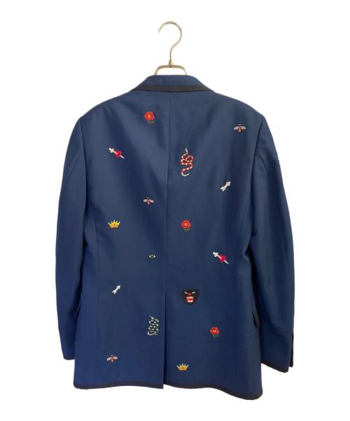 GUCCI（グッチ）GUCCI (グッチ) ナコ エンブロイダリー ジャケット ネイビー サイズ:46の古着・服飾アイテム