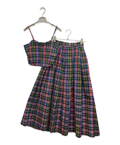 Ameri（アメリ）AMERI (アメリ) MEDI MANY WAY DEAR CHECK SET UP DRESS マルチカラー サイズ:Sの古着・服飾アイテム