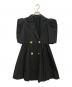 OBLI（オブリ）の古着「ジャケットパワーショルダーワンピース」｜ブラック
