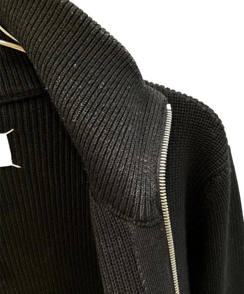 Maison Margiela（メゾンマルジェラ）Maison Margiela (メゾンマルジェラ) コットンウール7ゲージドライバーズニット ブラック サイズ:Lの古着・服飾アイテム