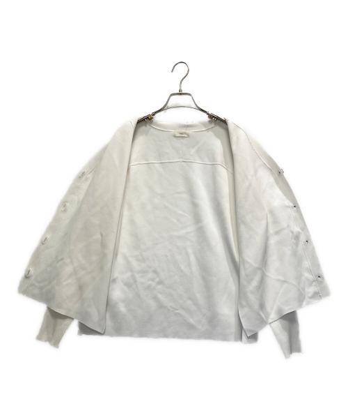 IENA（イエナ）IENA (イエナ) ファインコットンスムースVネックカーディガン ホワイト サイズ:FREE 未使用品の古着・服飾アイテム