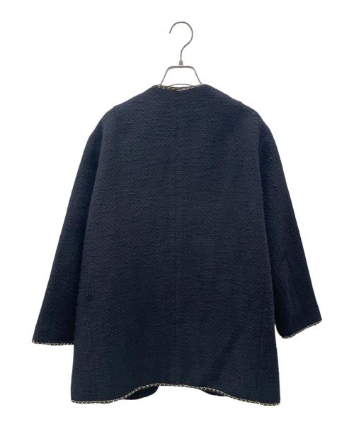 MUSE de Deuxieme Classe（ミューズ ドゥーズィエム クラス）MUSE de Deuxieme Classe (ミューズ ドゥーズィエム クラス) Chain Tweed Jacket/ツイードジャケット ブラック サイズ:FREEの古着・服飾アイテム