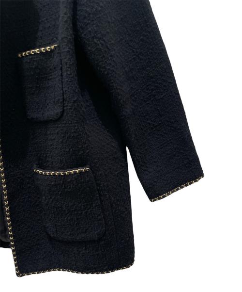 MUSE de Deuxieme Classe（ミューズ ドゥーズィエム クラス）MUSE de Deuxieme Classe (ミューズ ドゥーズィエム クラス) Chain Tweed Jacket/ツイードジャケット ブラック サイズ:FREEの古着・服飾アイテム
