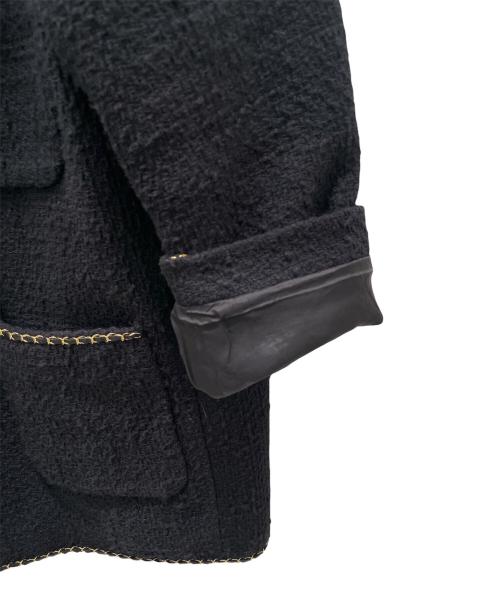 MUSE de Deuxieme Classe（ミューズ ドゥーズィエム クラス）MUSE de Deuxieme Classe (ミューズ ドゥーズィエム クラス) Chain Tweed Jacket/ツイードジャケット ブラック サイズ:FREEの古着・服飾アイテム