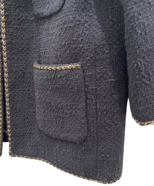 MUSE de Deuxieme Classe（ミューズ ドゥーズィエム クラス）MUSE de Deuxieme Classe (ミューズ ドゥーズィエム クラス) Chain Tweed Jacket/ツイードジャケット ブラック サイズ:FREEの古着・服飾アイテム