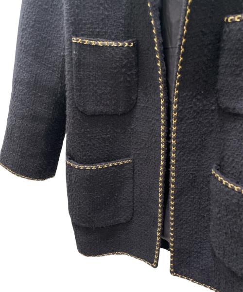 MUSE de Deuxieme Classe（ミューズ ドゥーズィエム クラス）MUSE de Deuxieme Classe (ミューズ ドゥーズィエム クラス) Chain Tweed Jacket/ツイードジャケット ブラック サイズ:FREEの古着・服飾アイテム