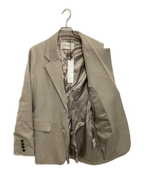 COCODEAL（ココディール）COCODEAL (ココディール) パールディテールテーラードジャケット ベージュ サイズ:2 未使用品の古着・服飾アイテム