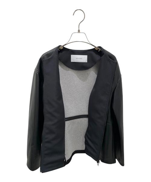 ADORE（アドーア）ADORE (アドーア) シンセティックレザージャケット ブラック サイズ:38の古着・服飾アイテム